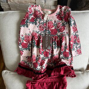 Matilda Jane Long sleeved rose dress with bloomers